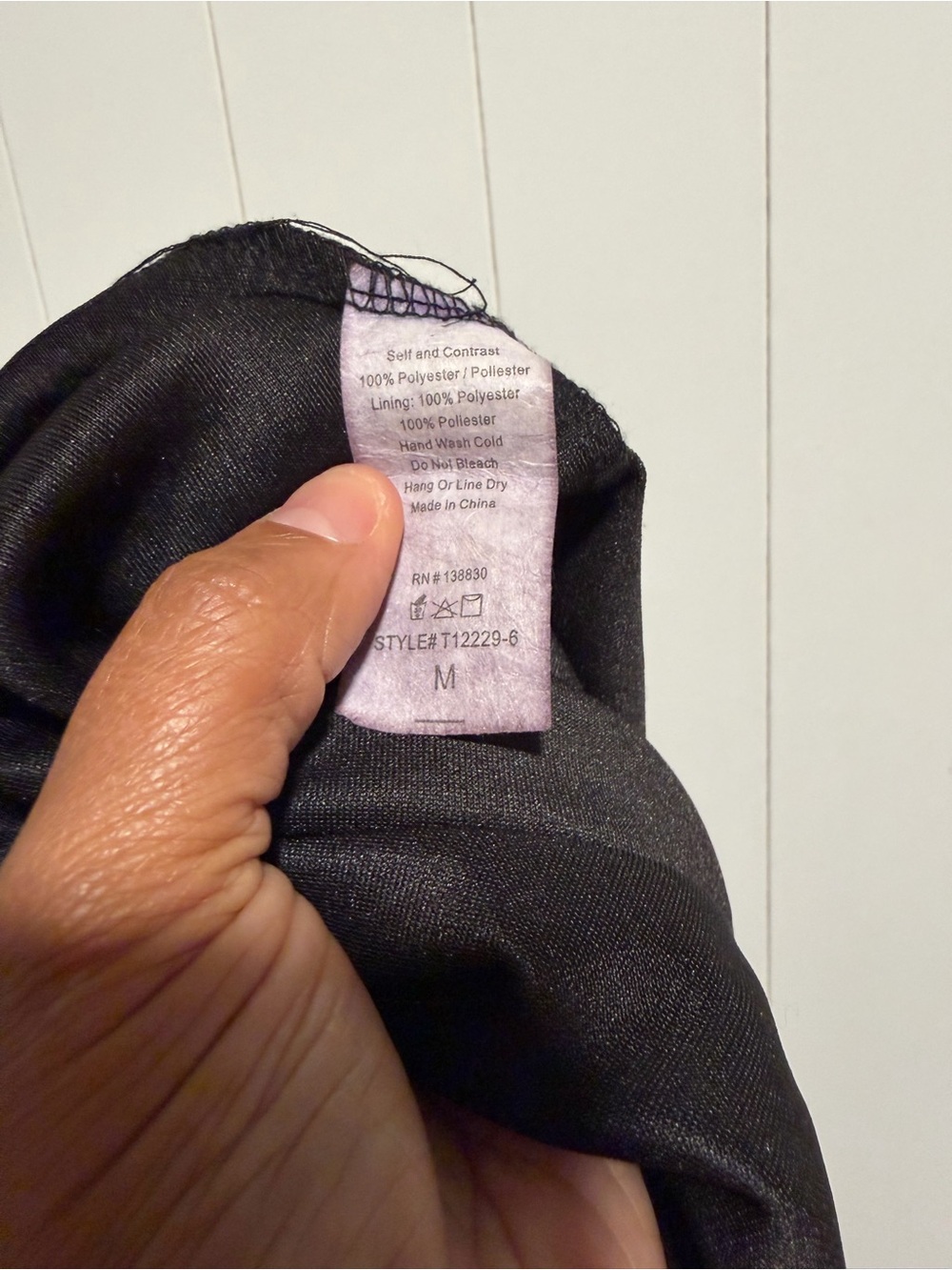 128 - Strapless Black Draped Blouse - Picture 4 of 4
